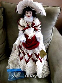 Franklin Mint Maryse Nicole CHRISTMAS ROSE DOLL NIB 21 Full JTD Porcelain