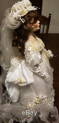 Franklin Mint Maryse Nicole Vanessa 22 Porcelain Bride Doll
