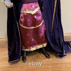 Franklin Mint Merlin Magician Wizard Camelot Series Porcelain Doll Hat Staff