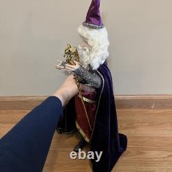 Franklin Mint Merlin Magician Wizard Camelot Series Porcelain Doll Hat Staff