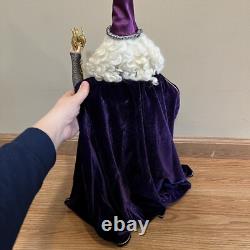 Franklin Mint Merlin Magician Wizard Camelot Series Porcelain Doll Hat Staff