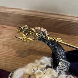 Franklin Mint Merlin Magician Wizard Camelot Series Porcelain Doll Hat Staff