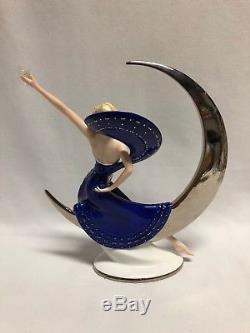 Franklin Mint Moonlight in Platinum Art Deco Porcelain Figurine