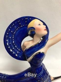 Franklin Mint Moonlight in Platinum Art Deco Porcelain Figurine