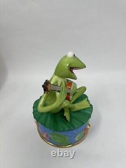 Franklin Mint Muppets Kermit It's Not Easy Bein' Green Music Box 1999 (Read)