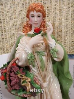 Franklin Mint Musical Irish Lady 12 Porcelain Figurine The Rose Of Tralee L2