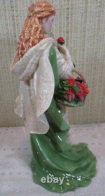 Franklin Mint Musical Irish Lady 12 Porcelain Figurine The Rose Of Tralee L3