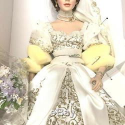 Franklin Mint Natalia Spring Bride Porcelain Collectors Faberge Doll NRFB