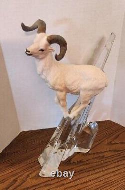 Franklin Mint National Wildlife Collection 1989 BIGHORN SHEEP Ram Crystal