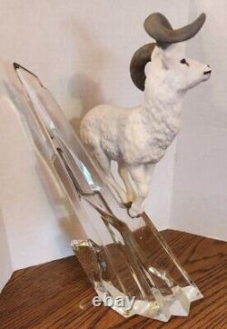 Franklin Mint National Wildlife Collection 1989 BIGHORN SHEEP Ram Crystal