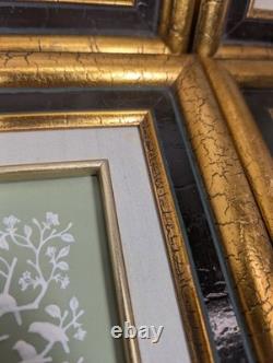 Franklin Mint Nature's Four Seasons Parian Porcelain Set (4) Framed Plaques 1977