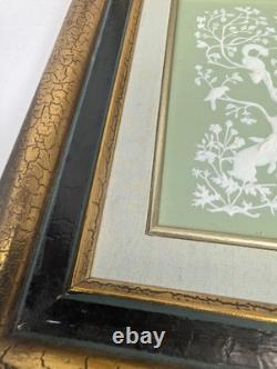 Franklin Mint Nature's Four Seasons Parian Porcelain Set (4) Framed Plaques 1977