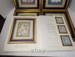 Franklin Mint Nature's Four Seasons Parian Porcelain Set (4) Framed Plaques 1977 Franklin Mint Nature's Four Seasons Parian Porcelain Set (4) Framed Plaques 1977