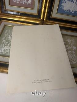 Franklin Mint Nature's Four Seasons Parian Porcelain Set (4) Framed Plaques 1977