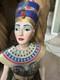 Franklin Mint Nefertiti Egyptian Queen Porcelain Figure Statue Doll with Ankh RARE