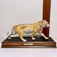Franklin Mint ON THE PROWL Bengal Tiger Porcelain Figurine With stand