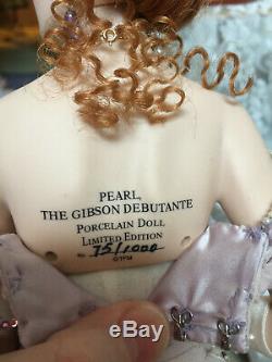 Franklin Mint PEARL THE GIBSON DEBUTANTE Porcelain Doll Limited Edition 75/1000