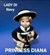 Franklin Mint? PRINCESS DIANA Wales LADY DI Portrait Baby Doll NAVY HAT