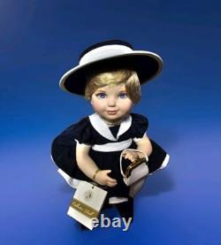 Franklin Mint? PRINCESS DIANA Wales LADY DI Portrait Baby Doll NAVY HAT