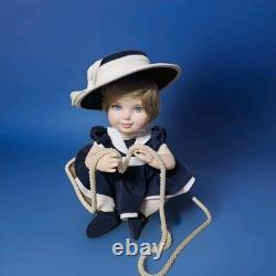 Franklin Mint? PRINCESS DIANA Wales LADY DI Portrait Baby Doll NAVY HAT