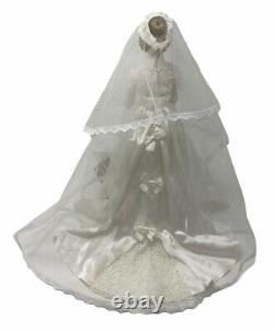 Franklin Mint PRINCESS GRACE 16 Porcelain Doll in Wedding Dress with Bouquet