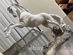 Franklin Mint Pamela Du Boulay Porcelain Horse Sculpture Silver
