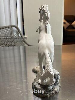 Franklin Mint Pamela Du Boulay Porcelain Horse Sculpture Silver