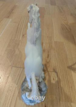 Franklin Mint Pamela Du Boulay Silver Stallion Porcelain Sculpture