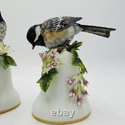 Franklin Mint Peter Barrett Porcelain Birds Bell 3 Pieces Hand-painted Vintage
