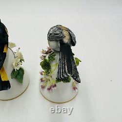 Franklin Mint Peter Barrett Porcelain Birds Bell 3 Pieces Hand-painted Vintage