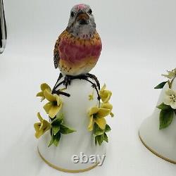 Franklin Mint Peter Barrett Porcelain Birds Bell 3 Pieces Hand-painted Vintage