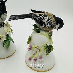 Franklin Mint Peter Barrett Porcelain Birds Bell 3 Pieces Hand-painted Vintage