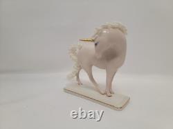 Franklin Mint Pink White Lace Porcelain Unicorn Treasury Figurine David Cornell