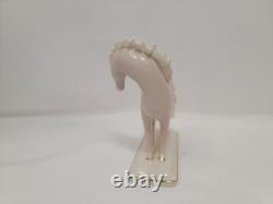 Franklin Mint Pink White Lace Porcelain Unicorn Treasury Figurine David Cornell