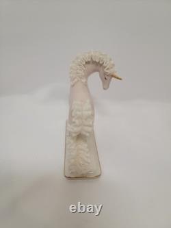 Franklin Mint Pink White Lace Porcelain Unicorn Treasury Figurine David Cornell