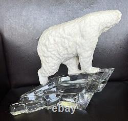Franklin Mint Polar Bear on Crystal Iceberg, Wildlife Federation, Retired 1989