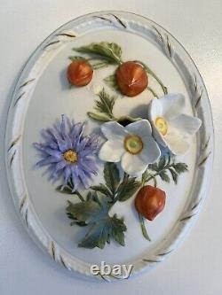 Franklin Mint Porcelain All Four Seasons Maureen Jensen 3d Floral Wall Art 1982