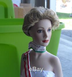 Franklin Mint Porcelain Cloth Princess Grace Coronation Sample Doll 16 Tall