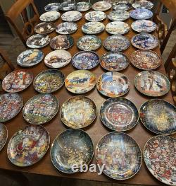Franklin Mint Porcelain Collector Plates Theme Vintage 1990s with Certificates