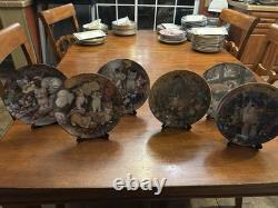 Franklin Mint Porcelain Collector Plates Theme Vintage 1990s with Certificates