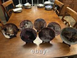 Franklin Mint Porcelain Collector Plates Theme Vintage 1990s with Certificates