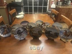 Franklin Mint Porcelain Collector Plates Theme Vintage 1990s with Certificates