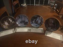 Franklin Mint Porcelain Collector Plates Theme Vintage 1990s with Certificates
