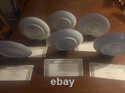 Franklin Mint Porcelain Collector Plates Theme Vintage 1990s with Certificates