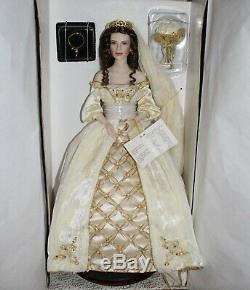 Franklin Mint Porcelain Faberge' Aleksandra Winter Bride Doll, New in the Box