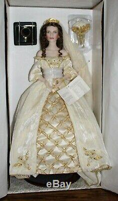 Franklin Mint Porcelain Faberge' Aleksandra Winter Bride Doll, New in the Box