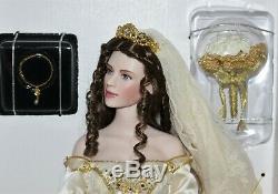 Franklin Mint Porcelain Faberge' Aleksandra Winter Bride Doll, New in the Box