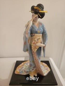 Franklin Mint Porcelain Figure Dance Of The Geisha