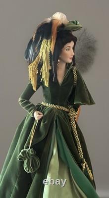 Franklin Mint Porcelain Golden Anniversary Doll Scarlett O'Hara, 22 in, 1988