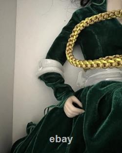 Franklin Mint Porcelain Golden Anniversary Doll Scarlett O'Hara, 22 in, 1988